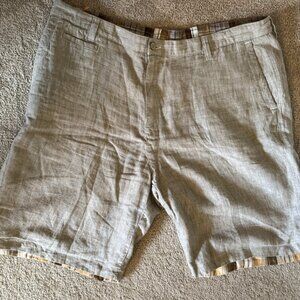 Tommy Bahama Reversible Shorts – Size 42 – Kona Earth Plaid / Solid Tan
